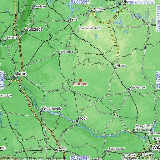 Topographic map of Lutocin