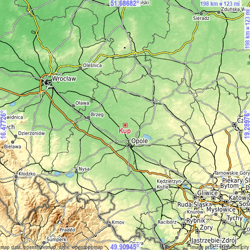 Topographic map of Kup