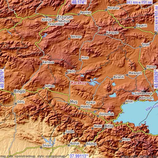 Topographic map of Karaköy