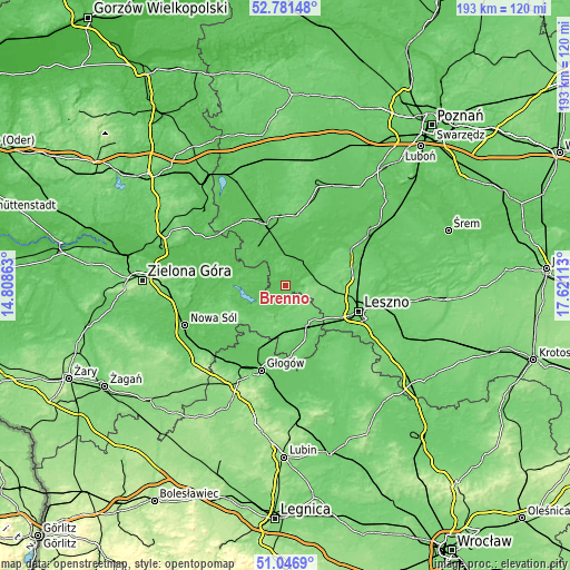 Topographic map of Brenno