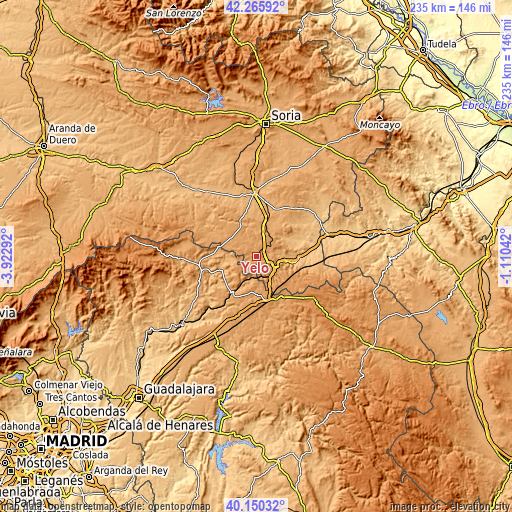 Topographic map of Yelo