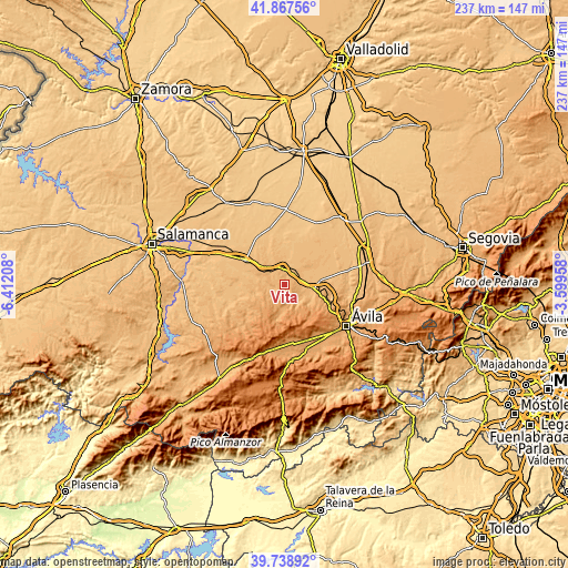 Topographic map of Vita