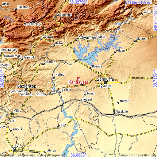 Topographic map of Kanlıavşar