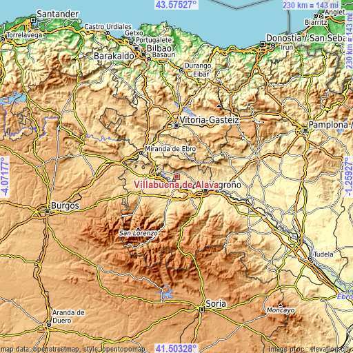 Topographic map of Eskuernaga / Villabuena de Álava