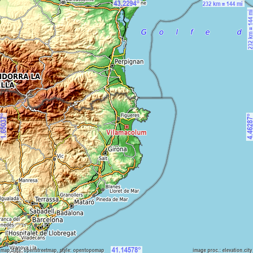 Topographic map of Vilamacolum