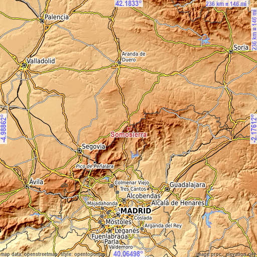 Topographic map of Somosierra