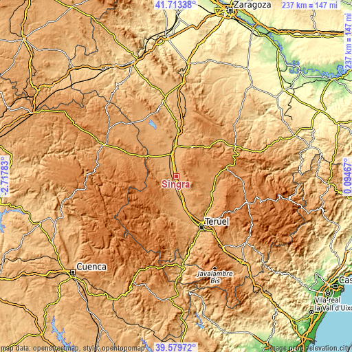 Topographic map of Singra