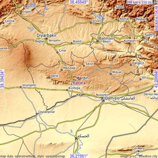 Topographic map of Kabala