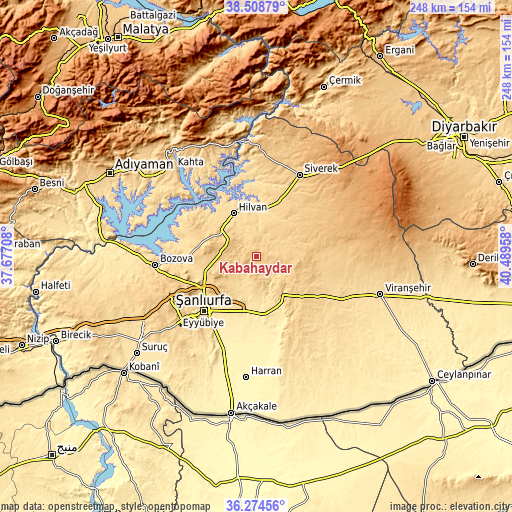 Topographic map of Kabahaydar