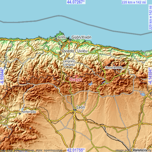 Topographic map of Ruayer