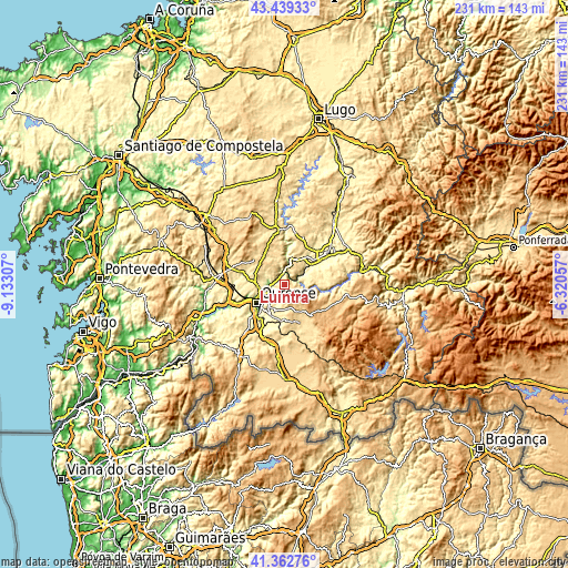 Topographic map of Luintra