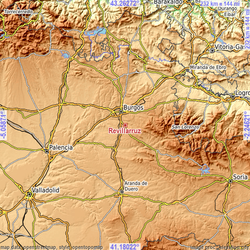 Topographic map of Revillarruz