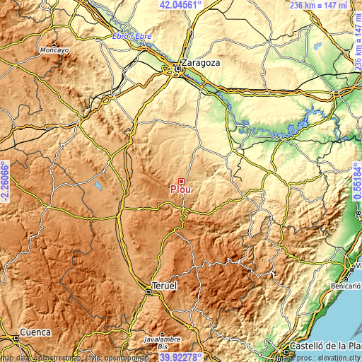 Topographic map of Plou