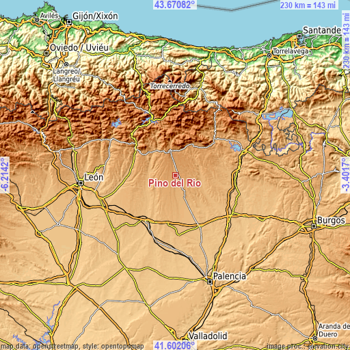 Topographic map of Pino del Río