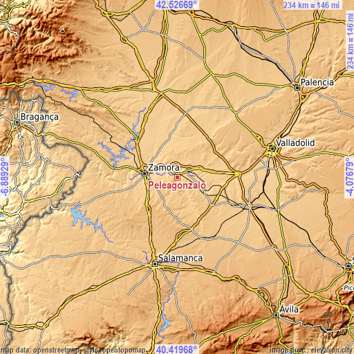 Topographic map of Peleagonzalo