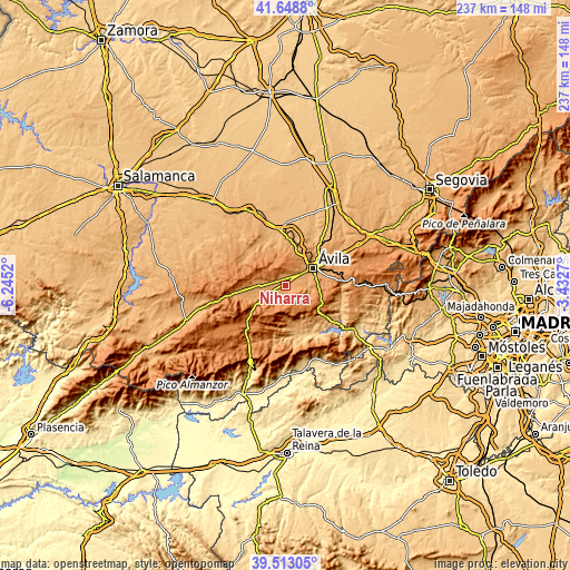 Topographic map of Niharra