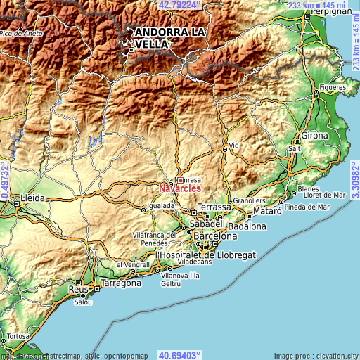 Topographic map of Navarcles