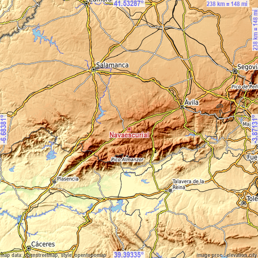 Topographic map of Navaescurial