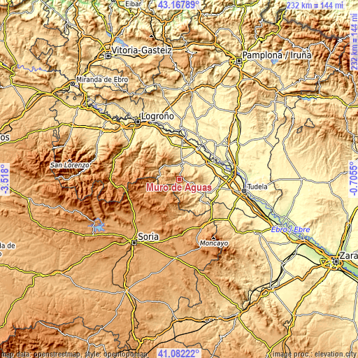 Topographic map of Muro de Aguas