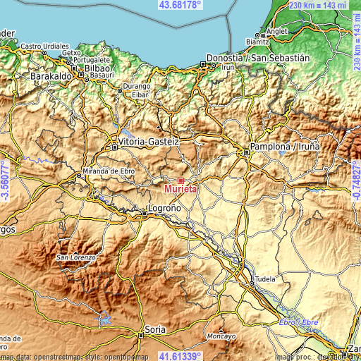 Topographic map of Murieta