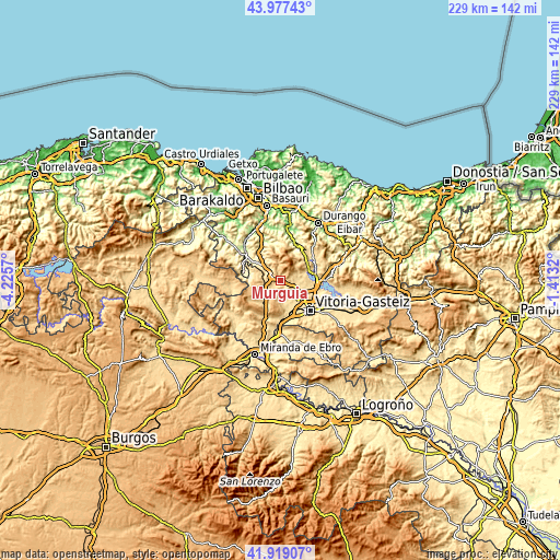Topographic map of Murgia
