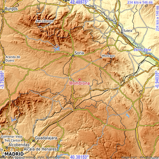 Topographic map of Momblona