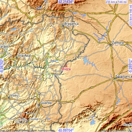 Topographic map of Mieza