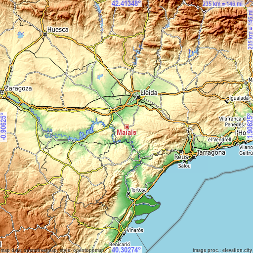 Topographic map of Maials