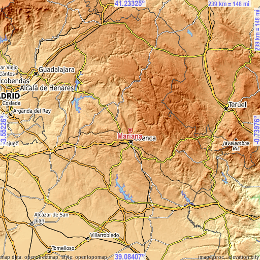 Topographic map of Mariana