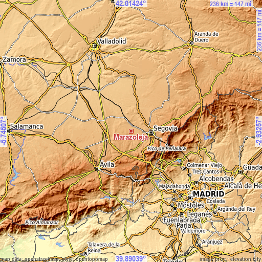 Topographic map of Marazoleja