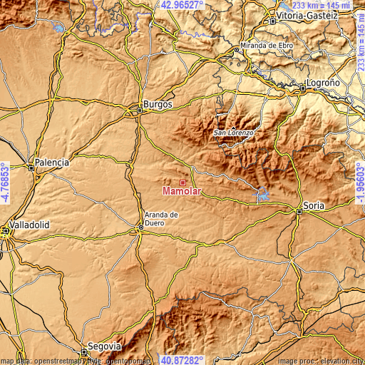 Topographic map of Mamolar