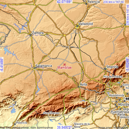 Topographic map of Mamblas