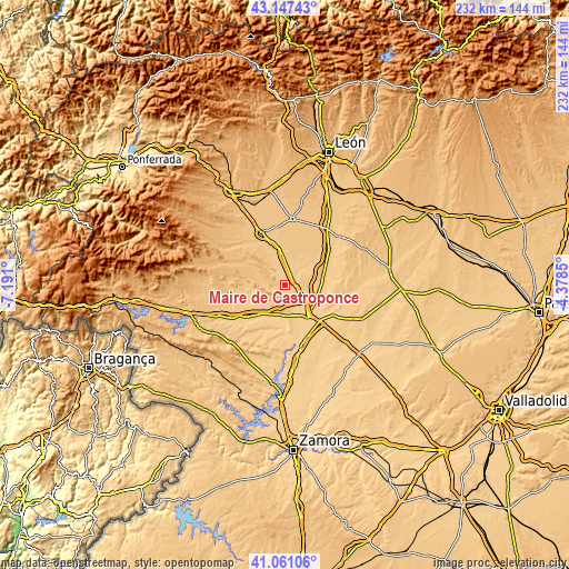 Topographic map of Maire de Castroponce