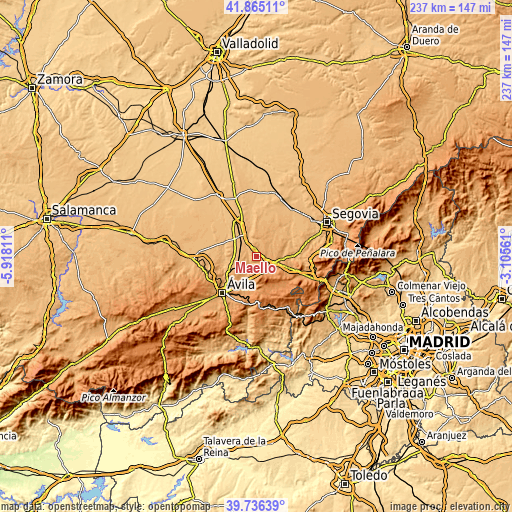 Topographic map of Maello