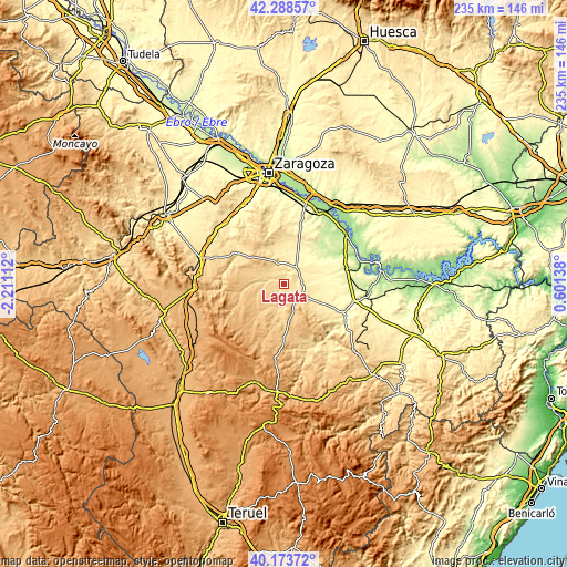 Topographic map of Lagata