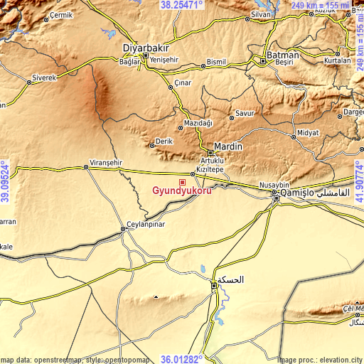 Topographic map of Gyundyukoru
