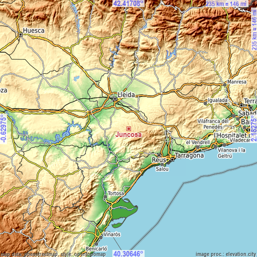 Topographic map of Juncosa