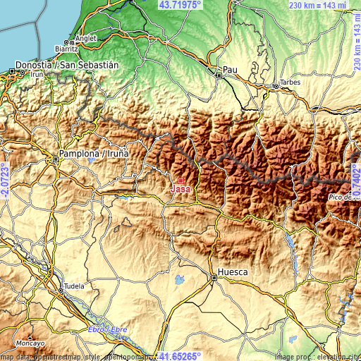 Topographic map of Jasa