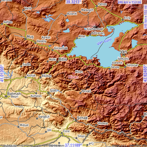 Topographic map of Hizan