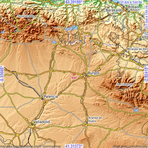 Topographic map of Isar