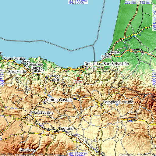 Topographic map of Irura