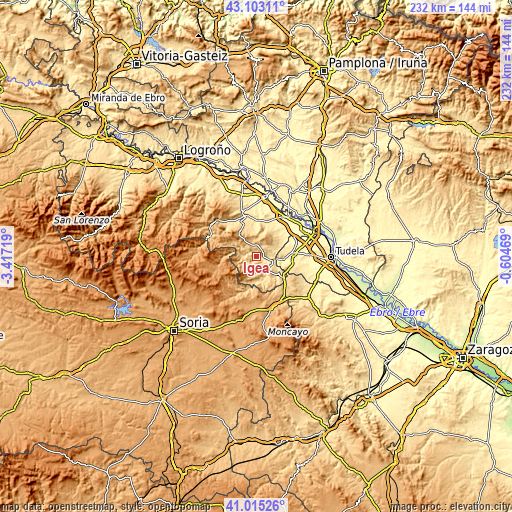 Topographic map of Igea