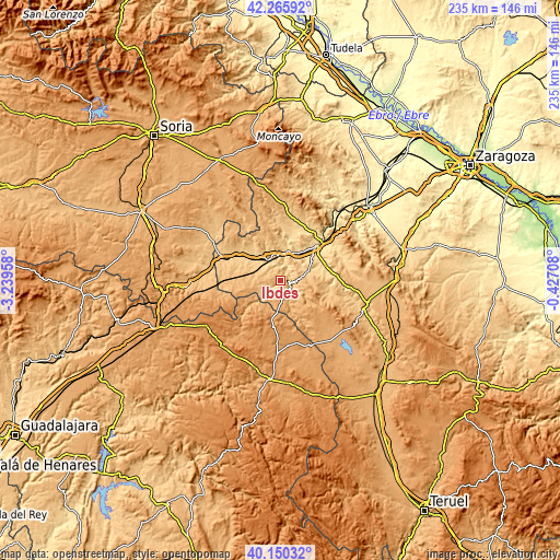 Topographic map of Ibdes