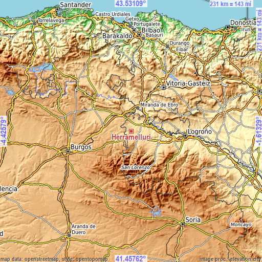 Topographic map of Herramélluri