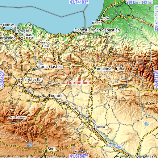 Topographic map of Guirguillano