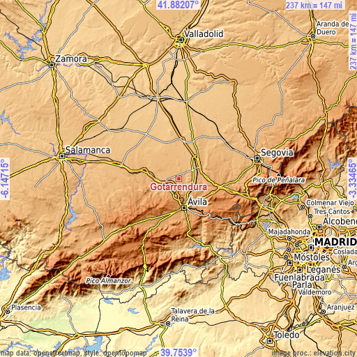 Topographic map of Gotarrendura