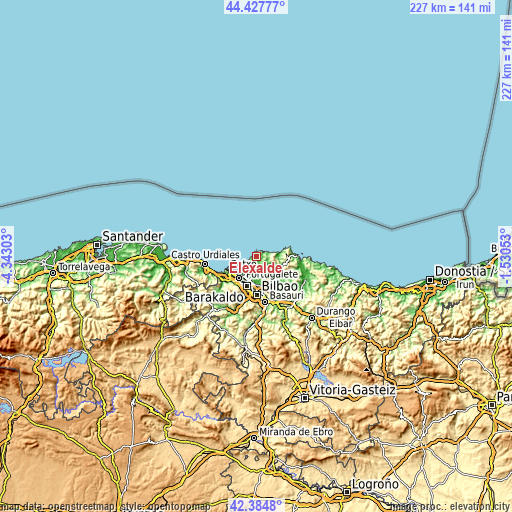 Topographic map of Elexalde