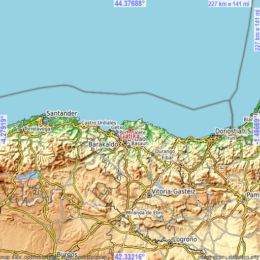 Topographic map of Gatika