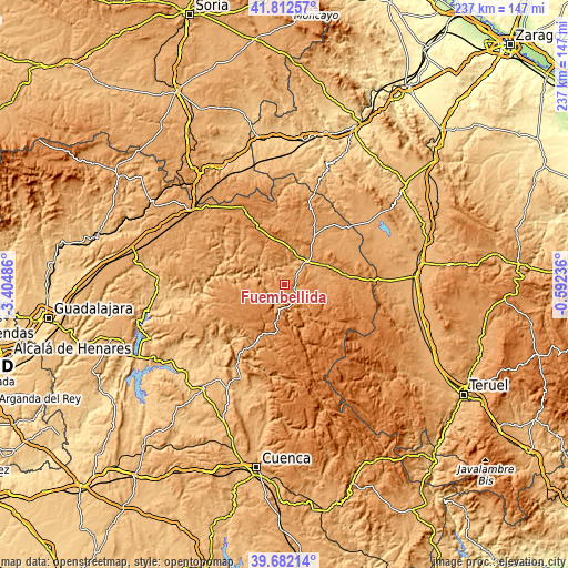 Topographic map of Fuembellida