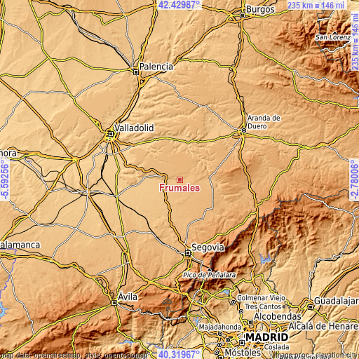 Topographic map of Frumales